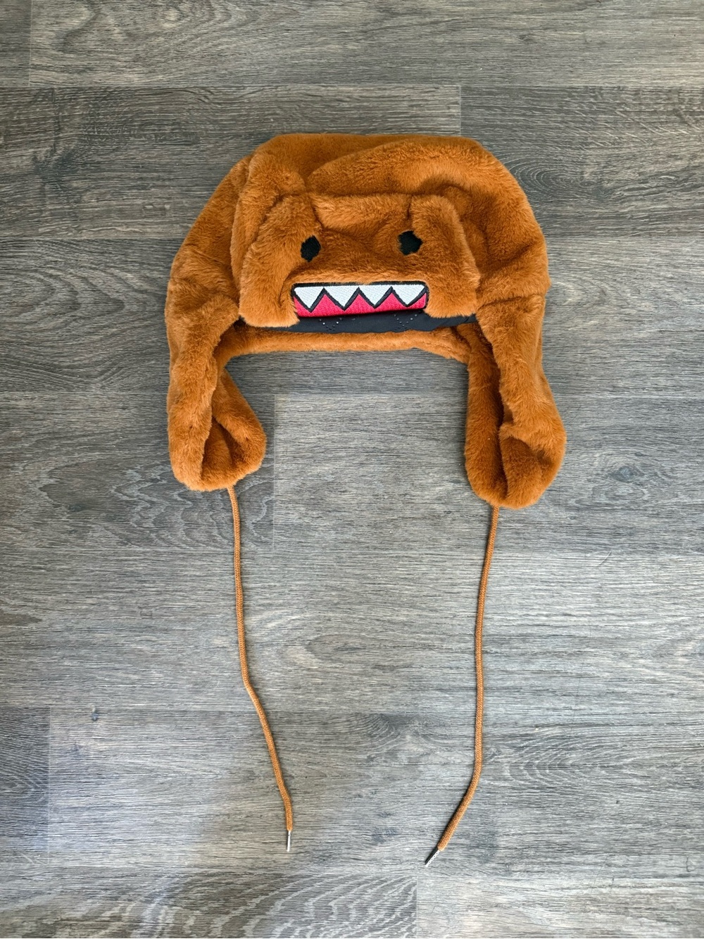 Y2K Domo Plush Trapper Hat with Ear Flaps